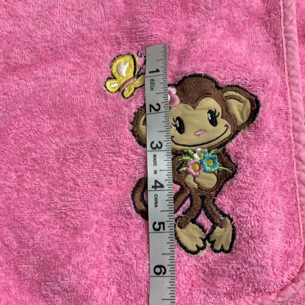 Cute Pampered Princess pink bath towel wrap/robe with shoulder straps for girls - Picture 15 of 15